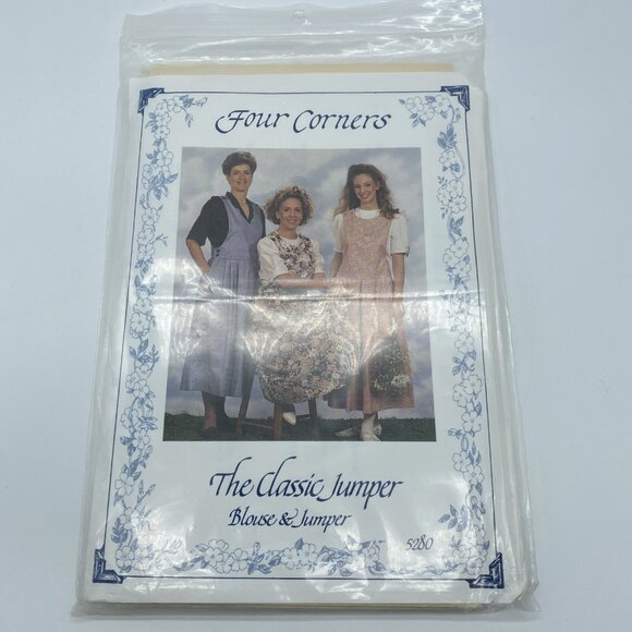 Vintage Four Corners 5280 Sewing Pattern Blouse Jumper Dress Women’s P–XL 1989 - Picture 3 of 6